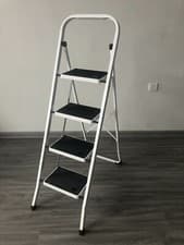 Image of 2 3 4 5 6 7 8 Tread Step Ladder Folding Aluminum/Iron Ladders Safe Non-Slip Step