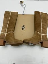 Image of UGG Suede Kasen High Heeled Chestnut Boots