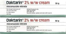 Image of 2 x Daktarin Cream 2% 30g | Miconazole Antifungal | Fungal Skin Infections
