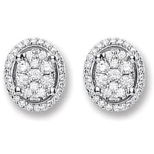 Image of 18ct White Gold 0.25ct Diamond Stud Earrings - 18ct Gold
