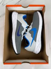 Image of Kids Nike Revolution 6 NN Trainers (GS) Cool Grey/Photo Blue Size 4.5UK