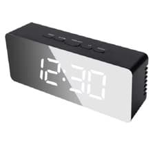 Image of Digital LED Alarm Clock with Temperature Display Desktop Clock for Bedroom UK