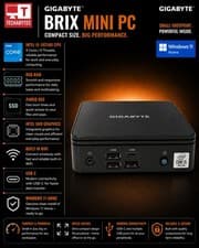 Image of Gigabyte Brix Mini PC intel i5 10210U 8GB 240GB SSD Windows 11