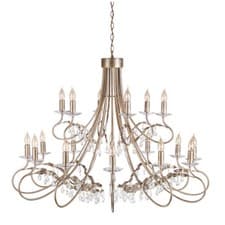 Image of 18 Bulb Chandelier Hanging Pendant LIght Silver/Gold LED E14 60W Bulb