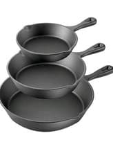 Image of Cast Iron 3x Pan Set Brand New