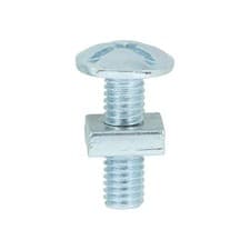 Image of M6 M8 Roofing Bolts Mushroom Head Square Nuts Zinc Thin Sheet Metal Soft Wood