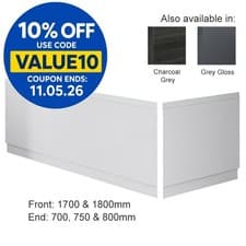 Image of Modern Bathroom MDF Wooden Bath Adjustable Front/End Panel & Plinth Many Sizes