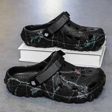 Image of New Men’s Camo Slip-On Crocs Sandals Non-Slip Beach Garden Mules Summer Shoes UK