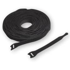 Image of Re-Usable VELCRO® Brand Cable Ties Tidy 200mm x 20mm Black Hook & Loop - Various