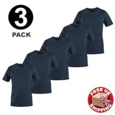 Image of Mens Heavy Blend Plain T-Shirt 100% Cotton High Quality Short Sleeve 3 Pk 5 Pack