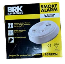 Image of BRK Electronics 83RECN 9V Battery Powered IONOZATION Wireless Smoke Detector