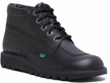 Image of Kickers Kick Hi Kids Unisex KF0000408/409 Lace Up School Leather/Wotk Boot UK Sz