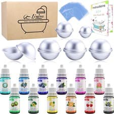 Image of Bath Bomb Making Kit Mould Set Soap Dye DIY Craft Supplies 12pc Molds