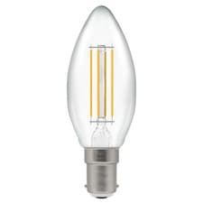 Image of Candle 5 Watt Clear SBC / B15 LED Dimmable 4000k cool white Crompton 15531