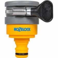 Image of Hozelock 2177 Round Mixer Tap Connector Hose Pipe Fitting Jubilee Clip 24mm Max