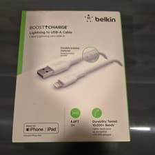 Image of Belkin BoostCharge USB-C to Lightning 2m Charging Cable MFi-Certified - White