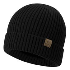 Image of Oversized XXL Ribbed Knit Beanie Hat for Men Women, Large Winter Stocking Hat...