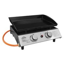 Image of Dellonda 2 Burner Portable Gas Plancha 5kW BBQ Griddle Stainless Steel DG21