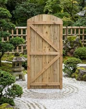 Image of 6FT Featheredge Garden Gate Wooden Pressure Treated Garden Gate