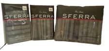Image of Rare SFERRA DARIO 3325 Herringbone Stripe Charcoal QUEEN Duvet Cover 2 Shams NEW
