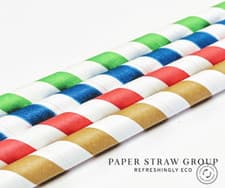 Image of Bulk Paper Straws 6mm x 200mm - 1000 /5000 /10000 Eco Friendly. Stripe Straws UK