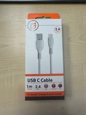 Image of Vibe - C3 White 2.4AMP USB-C Cable 1M Fast Sync Date Charge Cable - Free 🚚