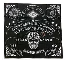 Image of 24x24 Ouija Ritual Mat - Spirit Board Divination Oracle Altar Backdrop