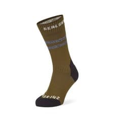 Image of Sealskinz Runton Waterproof Cold Weather Mid Length Sock with Hydrostop Olive