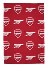 Image of Arsenal FC Officially Licensed Fleece Throw Blanket | One Size, Multicolour