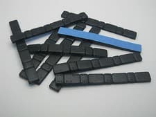 Image of 10 x Black Adhesive Stick On Wheel Weights 10x60g - 5g/10g Per Strip 