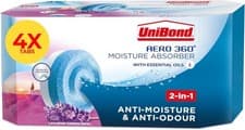 Image of UniBond Lavender 4 Pack Moisture Absorber refills 4x450g