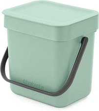 Image of Brabantia Sort & Go Food Waste Bin 3L (Jade Green), Space-Efficient Plastic Rec