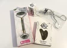 Image of Brushworks Jade Roller, So Eco Gua Sha & 2x No Crease Clips & Eyelash Curlers