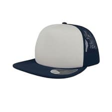 Image of Atlantis Unisex Snap 90s Flat Visor 5 Panel Trucker Cap  AB451