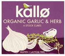 Image of NEW Kallo Organic Garlic And Herb Stock Cubes 6 X 66g Pack Of 15 Made Using Ing
