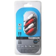 Image of Thomson 2.5m RCA Cable Audio Connection Cable 2x RCA Plug Stereo RCA Chinch