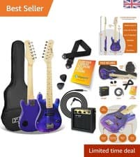 Image of Junior Electric Guitar Pack - 6 Online Lessons & 5W Amp Included - Purple