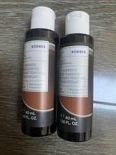 Image of KORRES Mint Tea RENEWING BODY CLEANSER SHOWER GEL SET OF 2 X 40ML TRAVEL