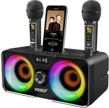 Image of Karaoke Machine for Adults and Kids with 2 UHF Wireless Microphones,Portable