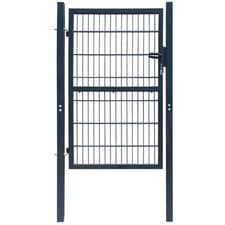 Image of 2D Fence Gate (Single) Anthracite Grey 106 x 190 cm vidaXL