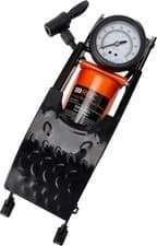 Image of Hilka RAC-HP211 Heavy Duty Single Barrel Foot Pump, Orange/Black