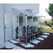 Image of LEAN TO GARDEN GREENHOUSE 8ft X 4ft HYBRID PALRAM CANOPIA WALK IN 8x4 with VENT