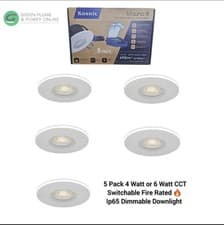Image of Kosnic Mauna III 5 Pack 4/6 Watt CCT Switchable 🔥Rated IP65 Dimmable Downlight