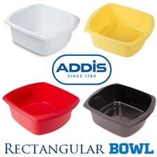 Image of Addis 9.5L Washing Up Bowl Medium Plastic Kitchen Sink Dishes Basin, Rectangular