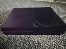 Image of Microsoft Xbox One S 1TB Fortnite Purple Limited Edition and Cables