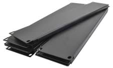 Image of 2U Blank Rack Panel 19" Black Finish & Strengthening Edge Return - Pack of 10