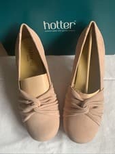 Image of Hotter Shoes Size 7.5 New Suede Comfort Fit Heels