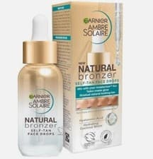 Image of Garnier Ambre Solaire Natural Bronzer Self-Tan Face Drops 30ml NEW / SEALED