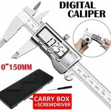 Image of METAL 6 INCH DIGITAL VERNIER CALIPER 150MM STAINLESS STEEL MICROMETER ELECTRONIC