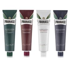 Image of PRORASO Shaving Cream 4 Tube Selection Pack | Green/White/Red/Blue | 150ml tubes